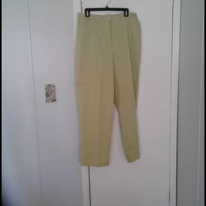 JM COLLECTION SLACKS.cotton nylon spandex lime g